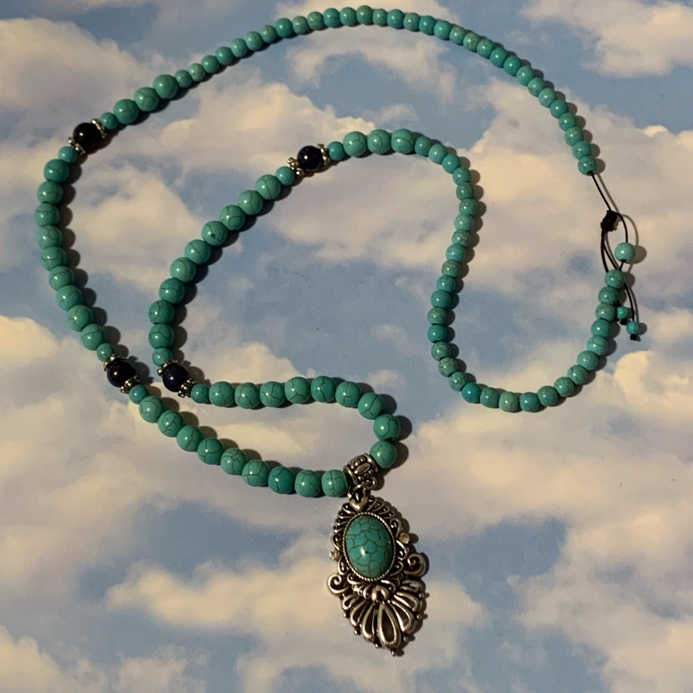 Statement necklace turquoise